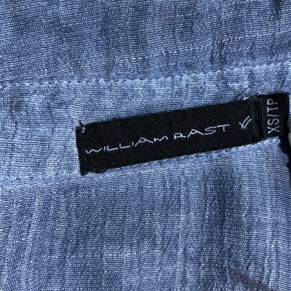 William Rast Lace slim-fitting Long sleeve Blue button down woman’s shirt Sz XS - Picture 12 of 12